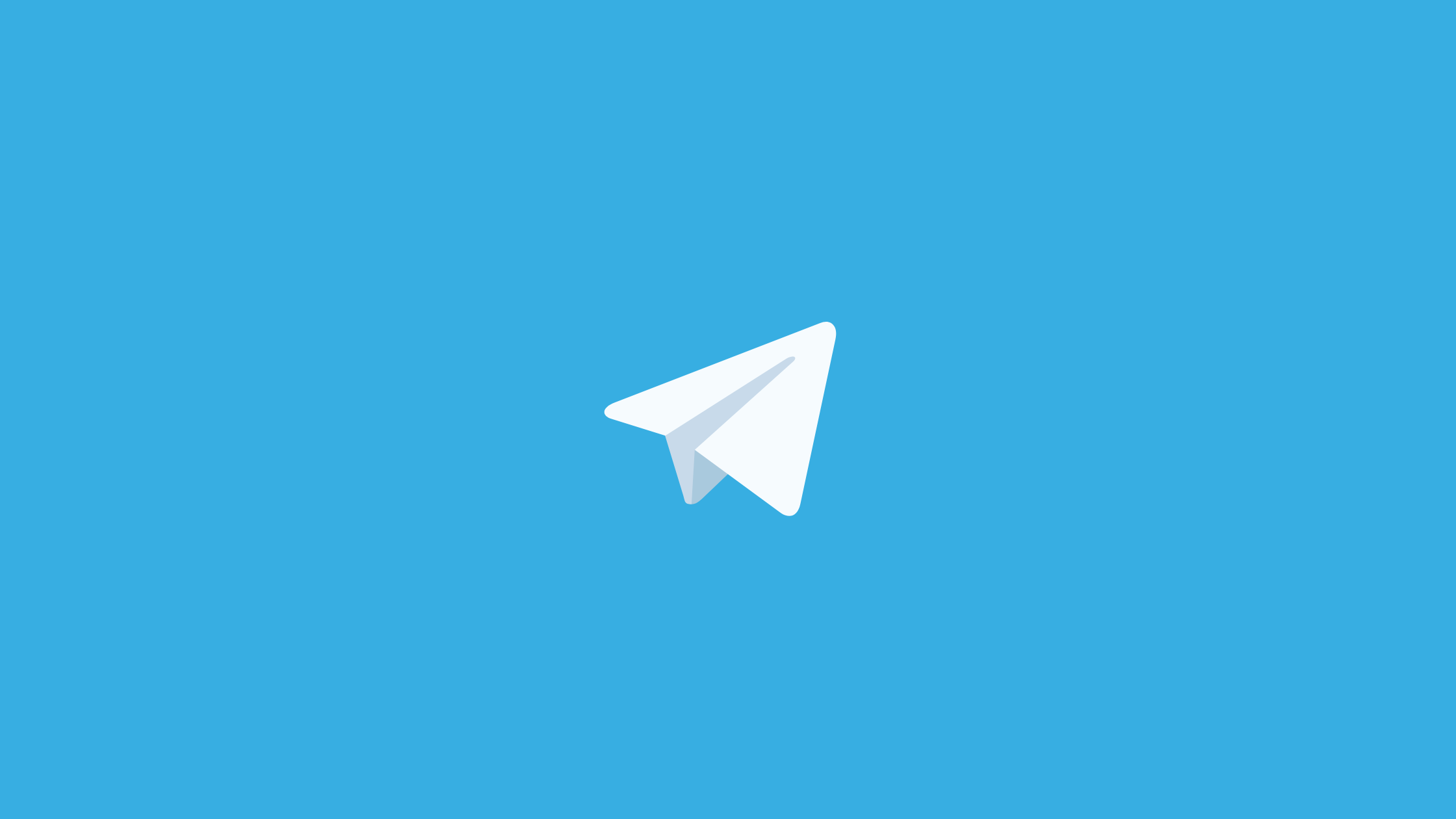 baby blue background with telegram logo at the center
